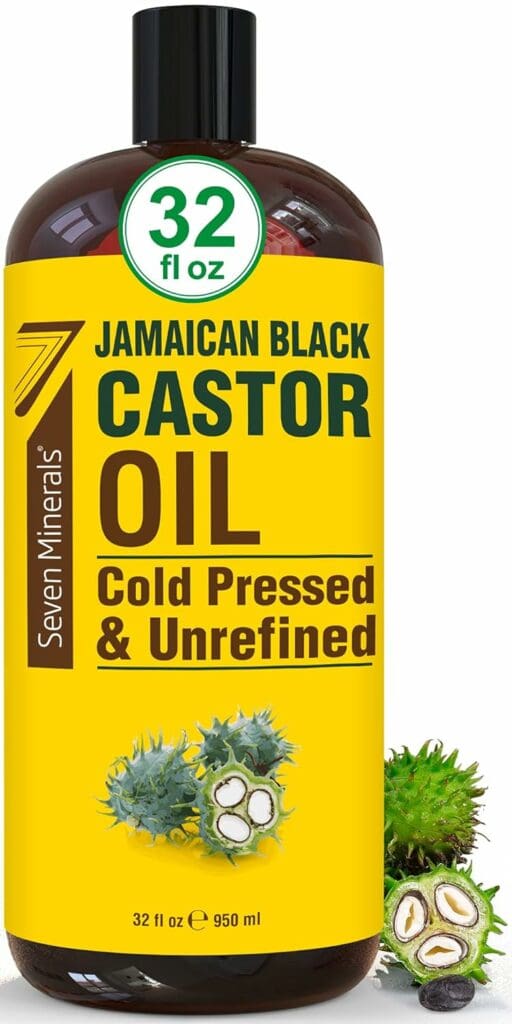 Pure Jamaican Black Castor Oil - Big 32 fl oz Bottle - Unrefined  Hexane Free - 100% Pure Jamaican Black Castor Oil for Hair Growth, Thicker Eyelashes  Eyebrows, Dry Skin, Healing, Hair Care