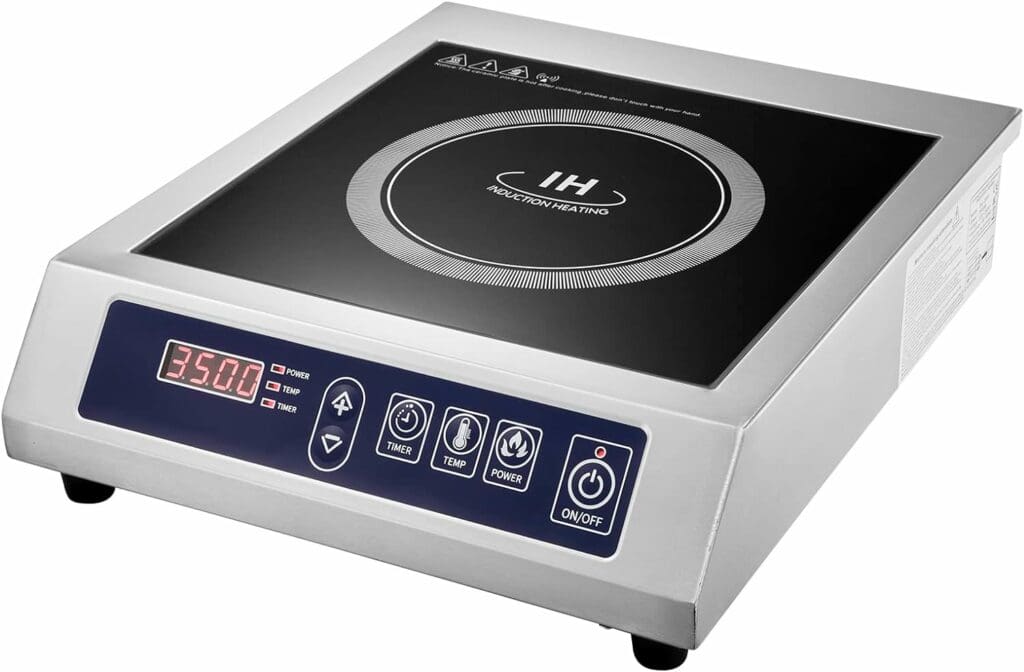 Robhomily 3500W Commercial Induction Cooktop Portable Electric Countertop Burner, Durable Induction Burner Commercial Grade for Hotel Restaurant School