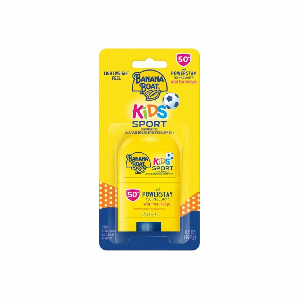 Banana Boat Kids Sport Broad Spectrum Sunscreen Stick with SPF 50, 0.5 Ounce