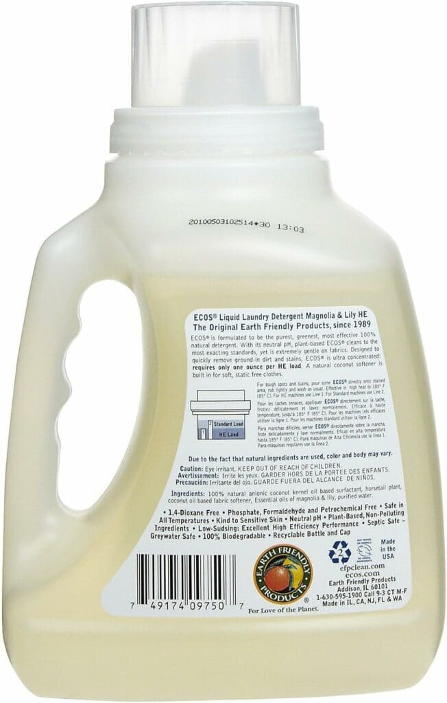 Earth Friendly Products Liquid Laundry Detergent - 50 oz - Magnolia  Lily