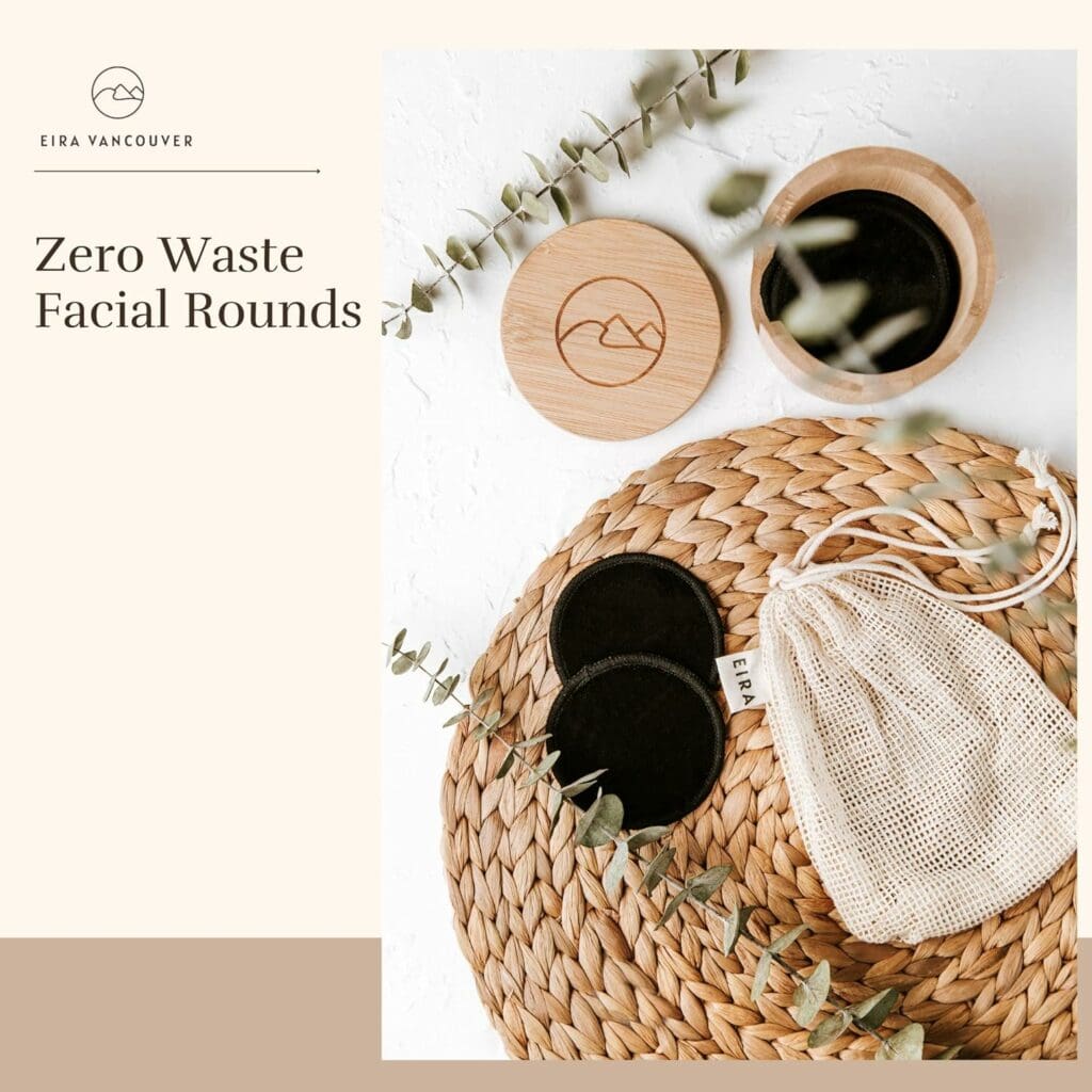 Eiras Reusable Makeup Remover Pads | With Washable Laundry Bag | Zero Waste Facial Round | Soft Reusable Face Pad | Large Bamboo Cotton Rounds for Toner | Bamboo Holder For Storage of Cleansing Wipes