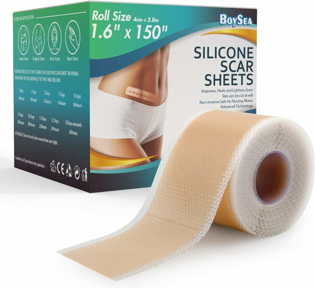 Professional Silicone Scar Sheets (Scar Tape - 150) Scars Treatment - Reusable Silicone Scar Strips Type for Keloid, C-Section, Surgery, Burn, Acne et