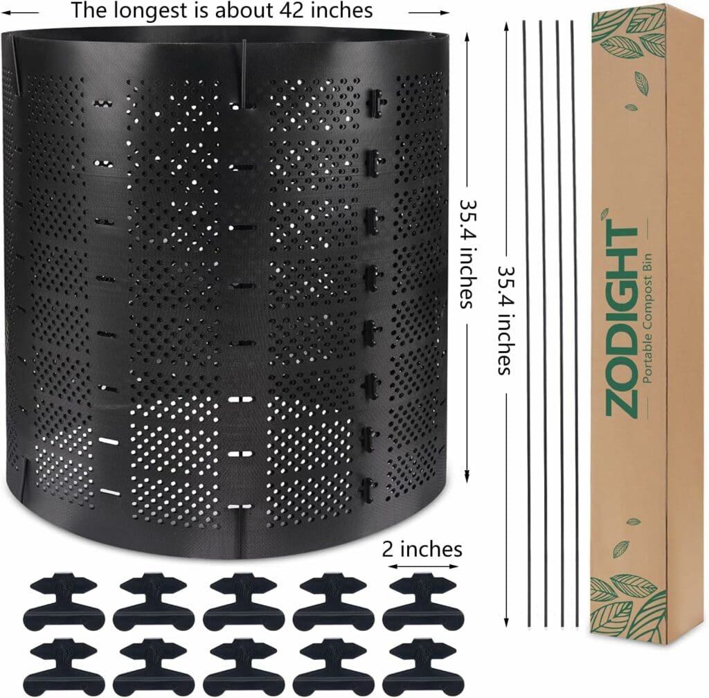 Zodight 220 Gallon Compost Bin Outdoor, Expandable Outdoor Composter, Easy Assembling, Large Capacity, Fast Creation of Fertile Soil